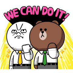 BROWN FRIENDS Workplace Stickers  LINE  stickers  LINE  STORE