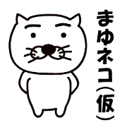 Thick white cat of eyebrows