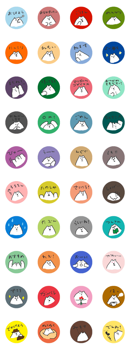 Polar Bear round Sticker