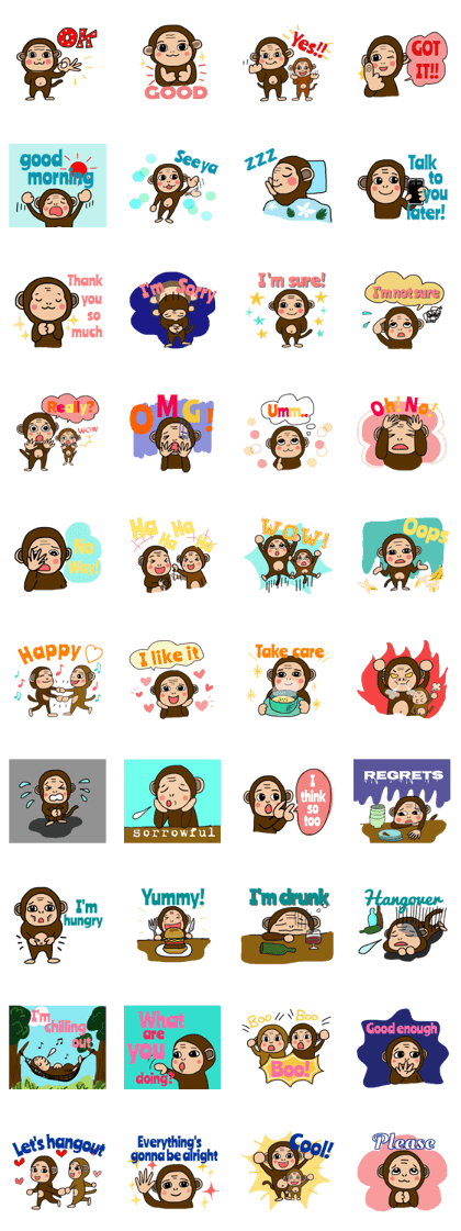 I'm Monch!Monkeys sticker. Vol. 4