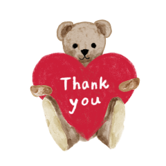 teddy bear OKUMA sticker