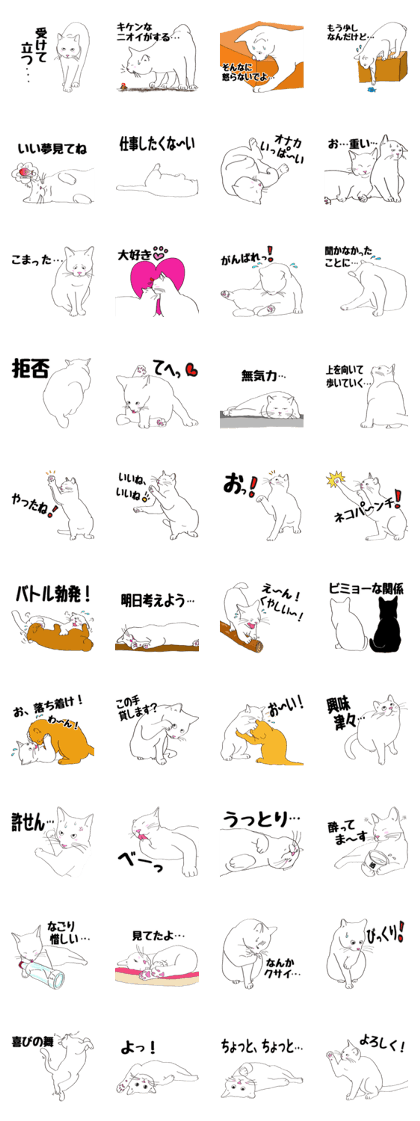 The cute gesture of cats(Japanese)