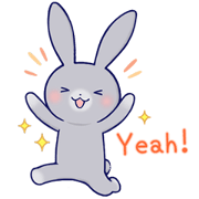 Lovey-dovey rabbit Gray rabbit ver