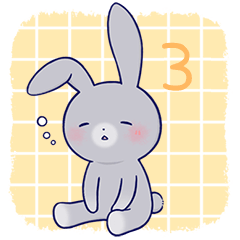 Lovey-dovey rabbit Gray rabbit ver 3