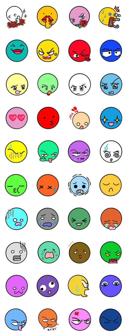Colorful guy face