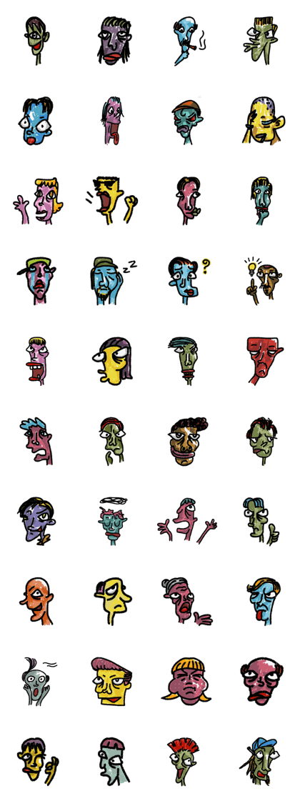 the face colorful