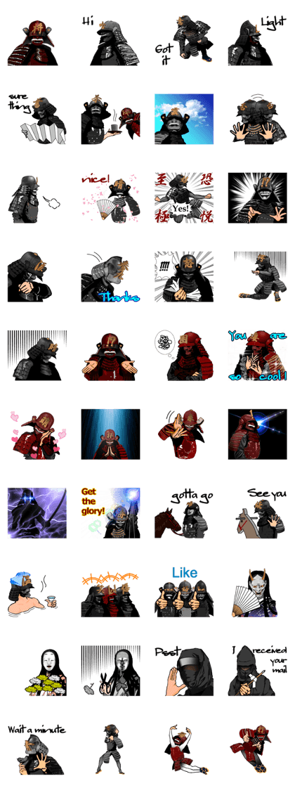 samurai Stickers 2