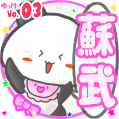 Panda's name sticker MY130720N20