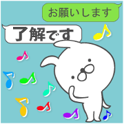Large size, Rabbit balloon sticker