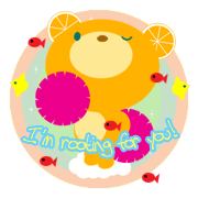 Cheering orange bear!!