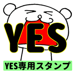 Sticker for exclusive use of YES