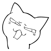 The cat Sticker when being tired