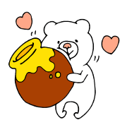 A bear and white bear