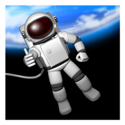 Sticker of an astronaut