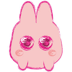 Crayon Pink Rabbit