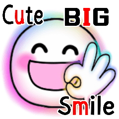 Cute Neon Stylish Pop Smile BIG Sticker