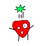 strawberry  life sticker