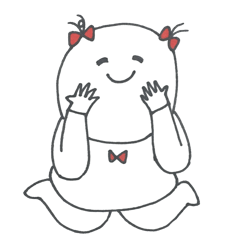 a cheerful girl sticker