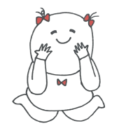 a cheerful girl sticker