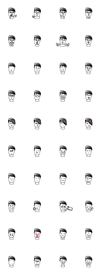 Checkers facial expressions