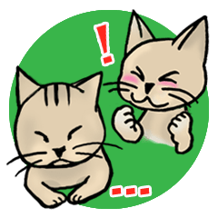 Lovely and funny  cats Sticker