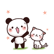 Easy-to-use Japanese panda sticker