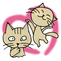 Lovely and funny  cats Sticker 2