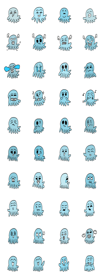 Octopus Smurfs Huppah