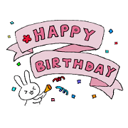 The rabbit which celebrates a birthday