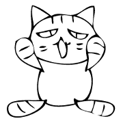 Sticker of a striped cat 2