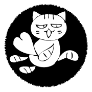 Sticker of a striped cat 3