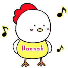 Hannah's sticker - Cute lovely chicken