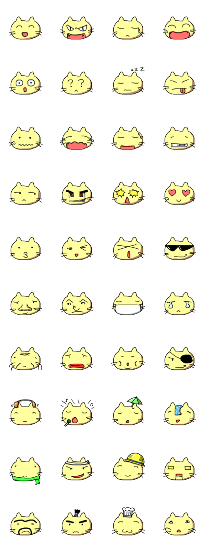 simple cat's faces