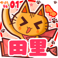 Cute cat's name sticker MY150720N01
