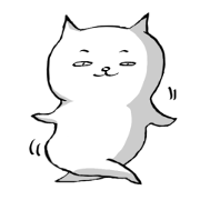 cat which vomits poison a little Sticker