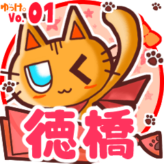 Cute cat's name sticker MY150720N30