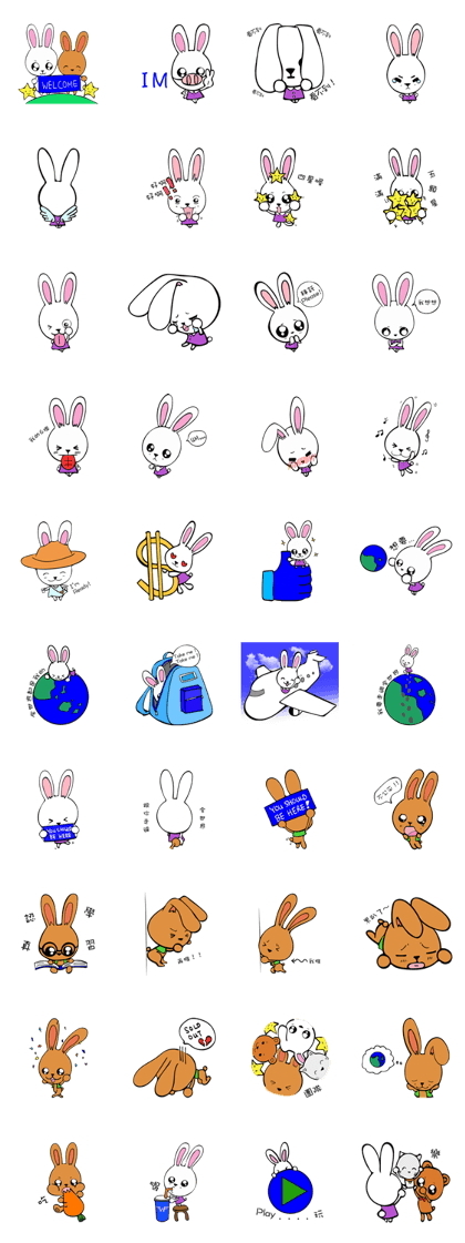 Cute Rabbit enjoy life