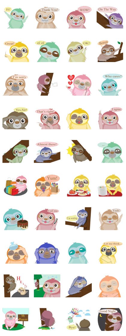 Sloth the colourful.