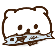 Cute white bear stickers