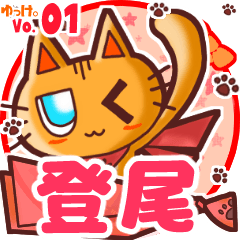 Cute cat's name sticker MY150720N08