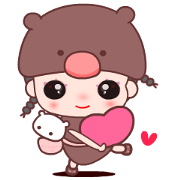 The happy bear girl