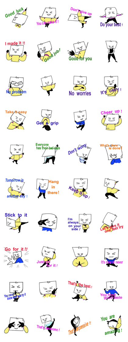 Supernaturally Mr.paper-kun "cheer up"