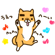 eyebrows dog sticker