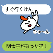 It is Hakata cat on the balloon