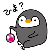 Pretty penguin and friend