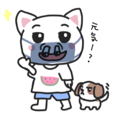 KOOHKA's cute cats and dogs BIG stickers