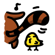 civet cat & chick