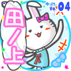 Rabbit's name sticker MY160720N16