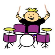 Punk rock kindergarten child