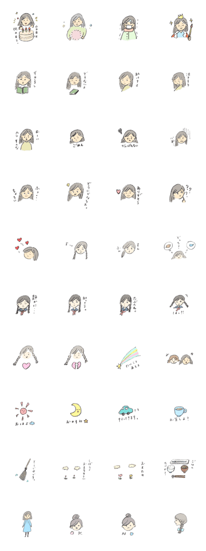 iroiro girls sticker